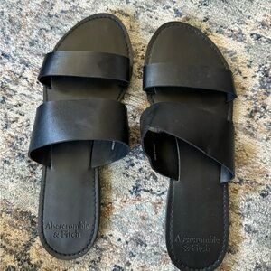 New Abercrombie Black Sandals